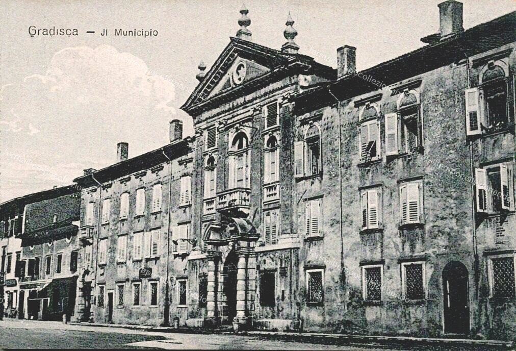 ep515 cartolina gradisca,il municipio,provincia di gorizia