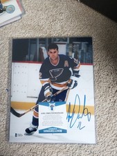 Adam Oates St Louis Blue Auto 8by 10 Certified Beckett 
