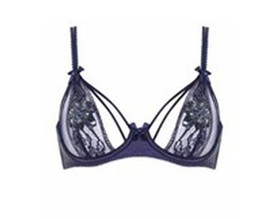 Agent Provocateur Soiree ARABELLA Bra 32C NWT Navy Orig. $845 VERY RARE! [N2]