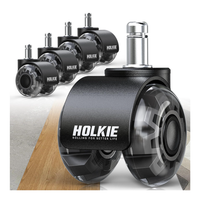 Holkie BüRostuhl Rollen 11Mm 5Er Set Schwarz Gummi Rollen FüR BüRostüHle