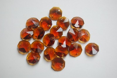 20 Oktagons 14mm topaz schliff Koppen für Kronleuchter, Lüster, Chandelier