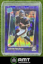 Justin Fields RC 2021 Panini Donruss Optic Purple Shock Chicago Bears #204