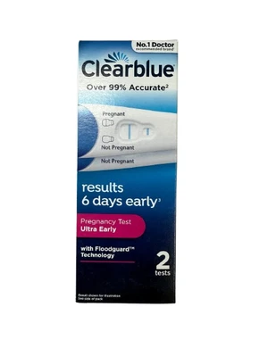 Clearblue Pregnancy Test-Ultra Early Results 6 Days Early 2 Test-Expire:-01/2026