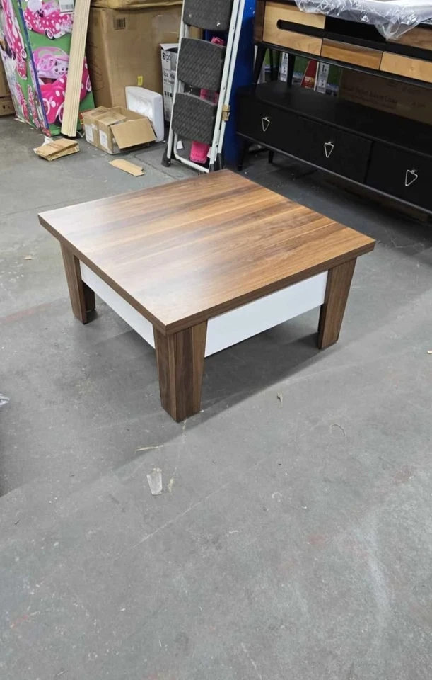 Lift Top咖啡桌,小桌子转换为餐桌/书桌(WalNut) — 第 3/4 张图片