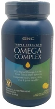 GNC Triple Strength Omega Complex 90 Count Omega 3 6 9 Heart Health Exp:  12/26