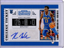 2019 Panini Contenders Draft Picks Kris Wilkes #97 Autograph Rookie RC UCLA