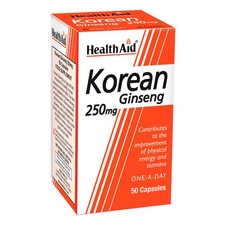 Healthaid Korean Ginseng 250mg 50 Capsules for Natural Energy Booster