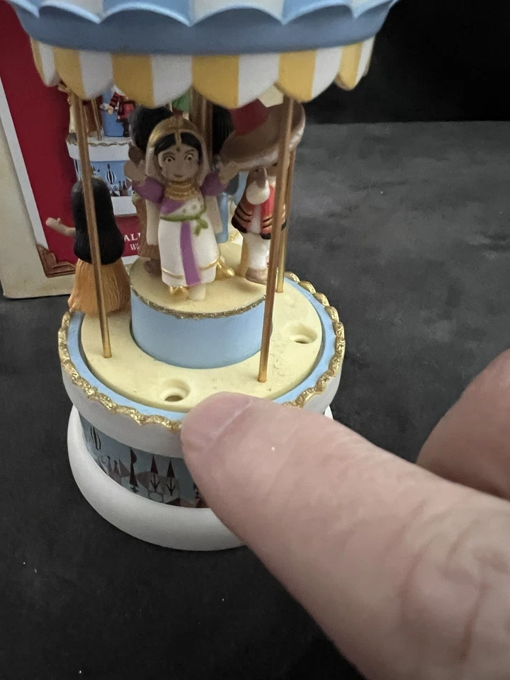 2004 Hallmark Disney Small World Wind-Up Ornament Works Needs Repair - Image 2 of 4