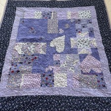 Handmade Patchwork Quilt Wall Hanging 36 x33 Hearts Appliqu CA 2008