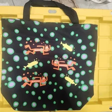 Vintage Rare Innovo Nickelodeon Scuba Diver Large Tote Bag Employee Owned J20