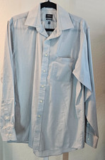 Arrow Mens Long Sleeve Button Up Gray Size 15 1/2 34/35 Wrinkle Free Classic Fit