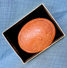 Western Sportsmans Leather Bass Fishing Belt Buckle NOS IOB Vtg Chambers .GMP948
