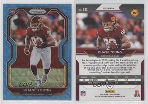 2020 Panini Prizm Rookie Blue Wave Prizm /199 Chase Young #383 Rookie RC