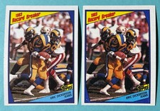 (2) 1984 Topps - Record Breaker Eric Dickerson #1 Rookie - Excellent Condition