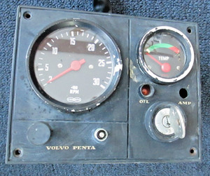 VOLVO PENTA INSTRUMENT PANEL GAUGE 7 X 5 1/2 inches Untested C82
