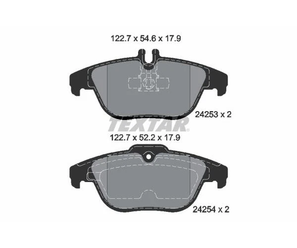 TEXTAR Bremsbelagsatz Scheibenbremse für Mercedes C E Klasse W204 S204 C207 A207 - Bild 1 von 1