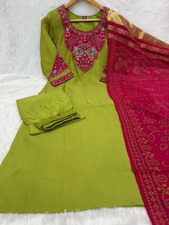 Bollywood Party Wear Kurti Pant Dupatta Set Indian Women's Ethnic Kurta Set