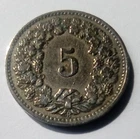Switzerland / 1989 B Swiss 5 RAPPEN coin