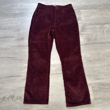 EUC Universal Thread Bootcut Corduroy Pants Womens 6R Burgundy HIGH RISE ANKLE