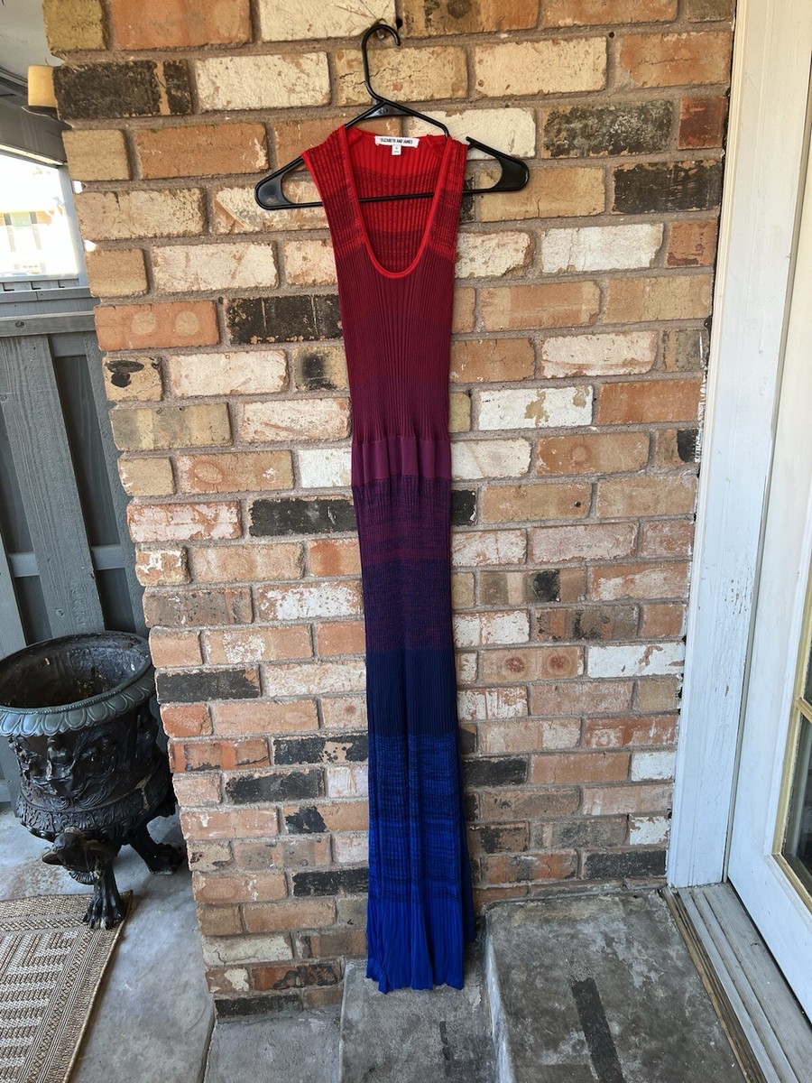 elizabeth and james maxi dress ELIZABETH AND JAMES Size S SLEEVELESS Maxi DRESS Knit Ribbed Pullover
