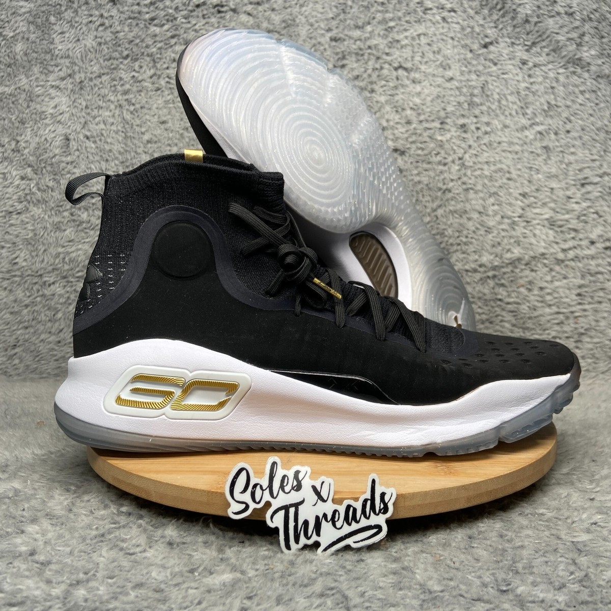 Under Armour Curry 4 'More Dimes' Size 13 Men Black Gold White