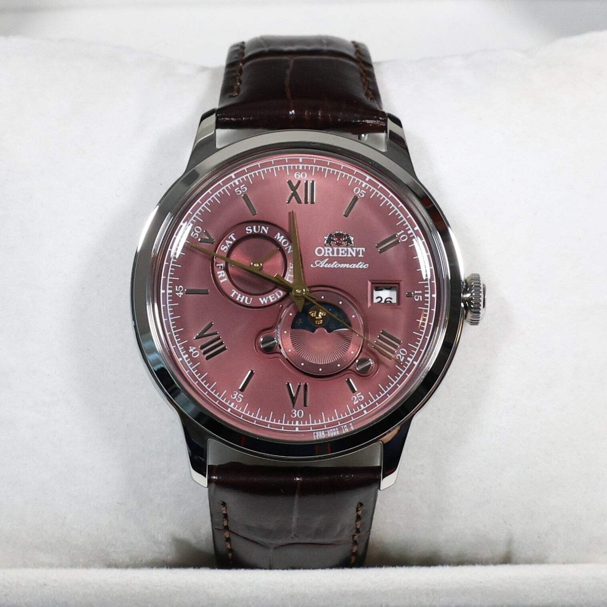 Orient Automatic Sun and Moon Red Dial Men's Watch RA-AK0807R | eBay
