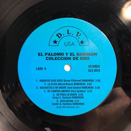 El Palomo El Gorrion Coleccion de Oro Vinyl Record 12" Album 1975 ranchera NM - Picture 3 of 6