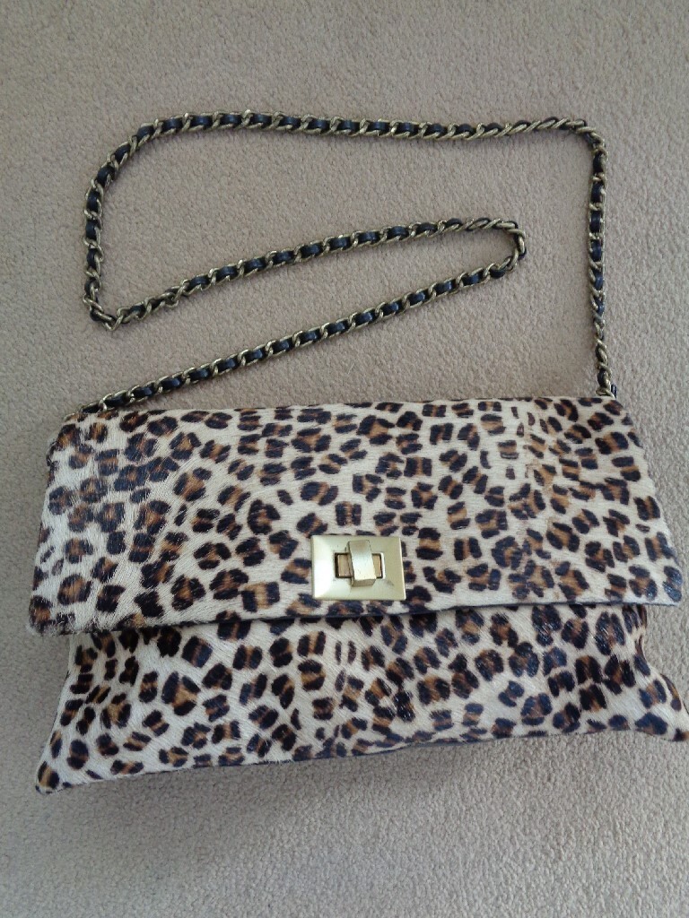FENN WRIGHT MANSON BROWN MULTI LEOPARD PRINT FAUX… - image 2