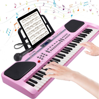 61 Key Music Electronic Keyboard Electric Digital Piano Organ For Kids Xmas Gift