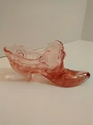 Vintage Fenton Pink Rose Slipper