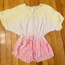 ROMPER Main Strip Colorblock Romper S  NEW