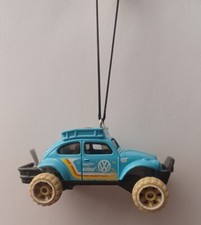 Volkswagen VW Baja Bug Custom Christmas Car Ornament 1/64 Die-cast Blue