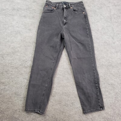 Asos Jeans Womens 28 Gray Mom High Rise Medium Wash Pants Denim Casual 26x25