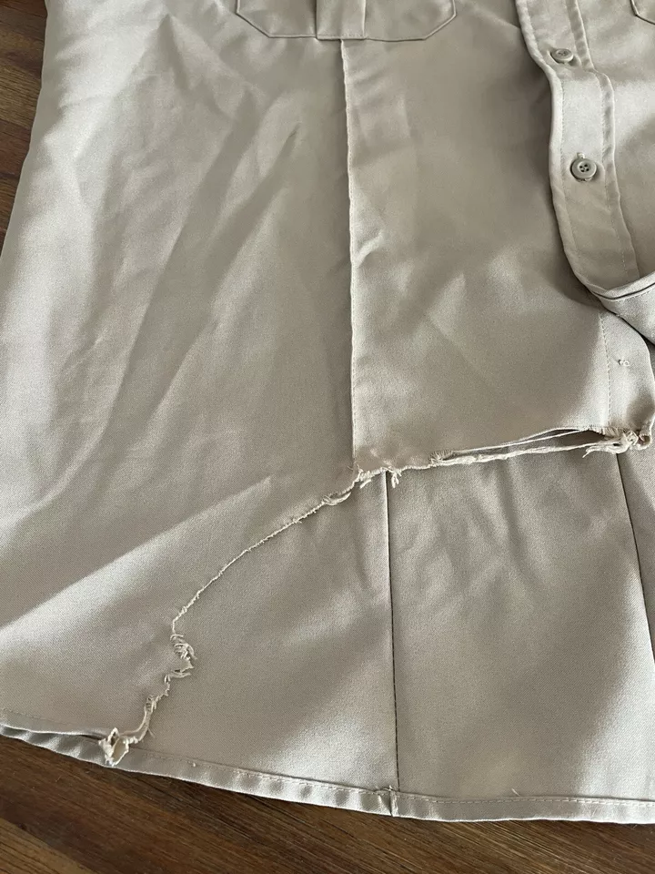 Sheriff Shirt Police Halloween Zombie Cop Men’s Large Ripped Shirt READ - Image 4 of 4