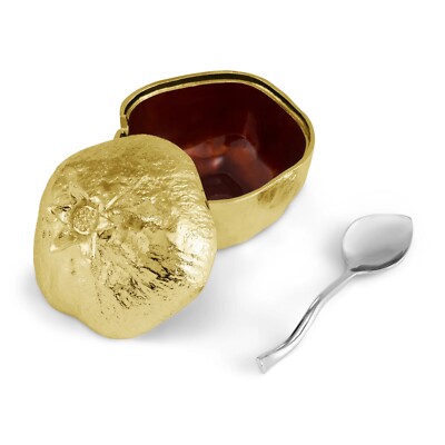 MICHAEL ARAM POMEGRANATE MINI HONEY POT WITH SPOON 175226 .NEW IN BOX