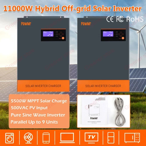 11000W 48VDC Solar Hybrid Inverter Ladegerät MPPT 80A 220V Reiner Sinus Welle