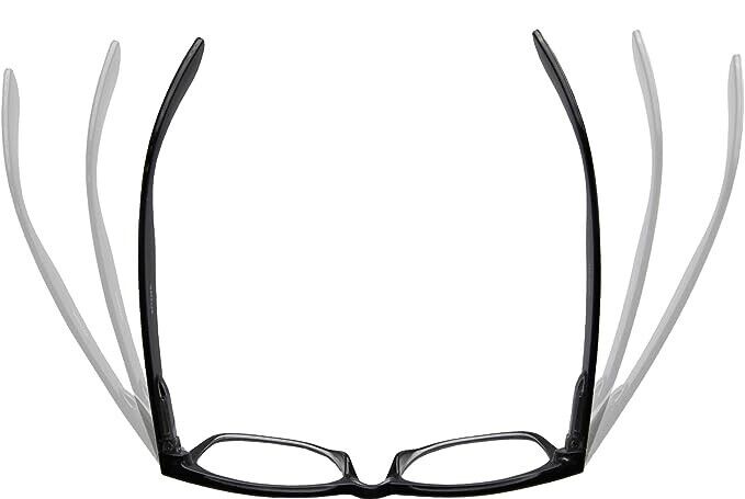 2in1 Lesebrille schwarz Sehstärke mit Federbügel Brille Nerd