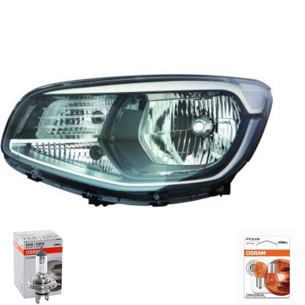 Halogen Scheinwerfer Links H4 Schwarz FüR KIA Soul II Inklusive Lampen-image