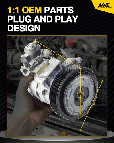 Compresor de aire acondicionado reacondicionado para Jetta 2005-2014 Passat 2012-2014; Beetle - Imagen 3 de 19