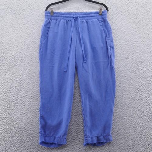 Cloth & Stone Damen Lyocell Cropped Hose mittelblau leicht bequem