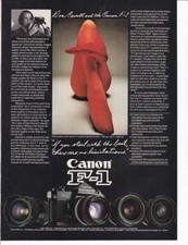 1977 Canon F1 Camera Print-Ad/ Woman's Legs Beautiful Photo/Don Carroll
