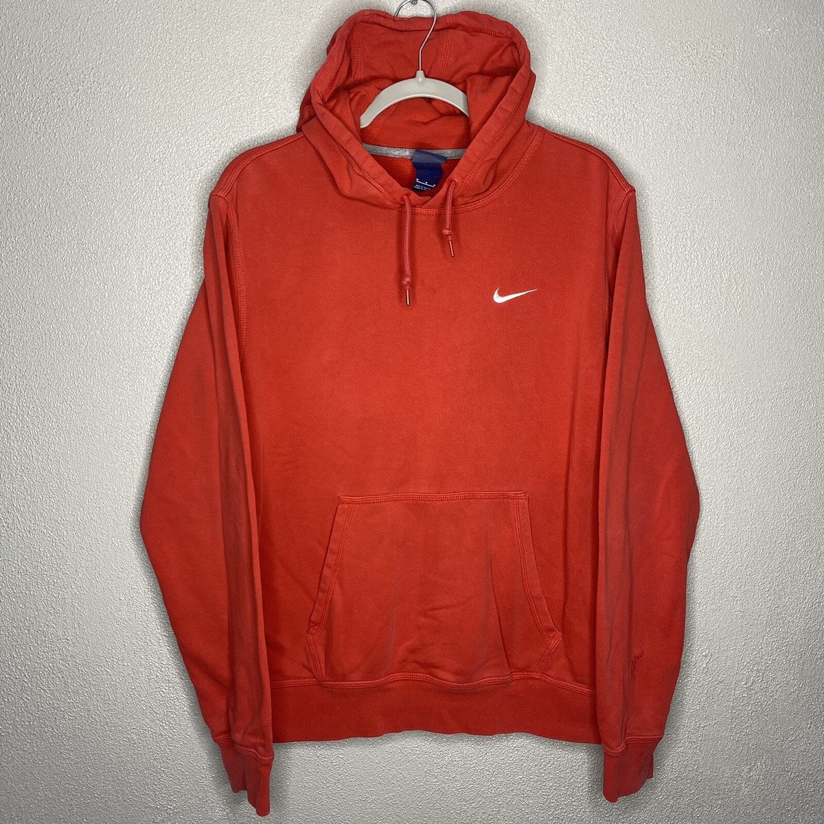 Vintage Nike Red Side Swoosh Hoodie Mens Medium - Main Image