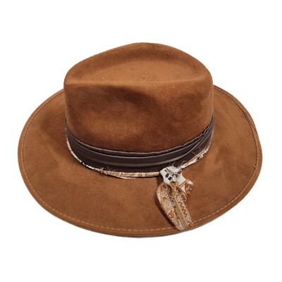 Gem Suede Leather Womens Western Cowboy Hat Brown Made USA  display picture 1