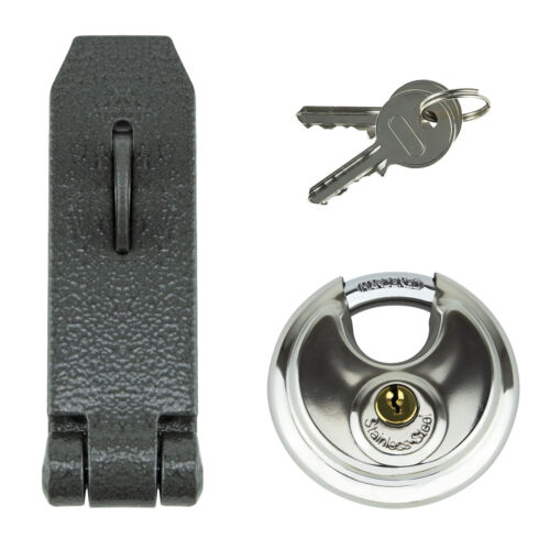 JAK HEAVY DUTY SECURITY SET PADLOCK HASP STAPLE SAFETY GATE DOOR LOCK WITH 2 KEY - Afbeelding 1 van 3