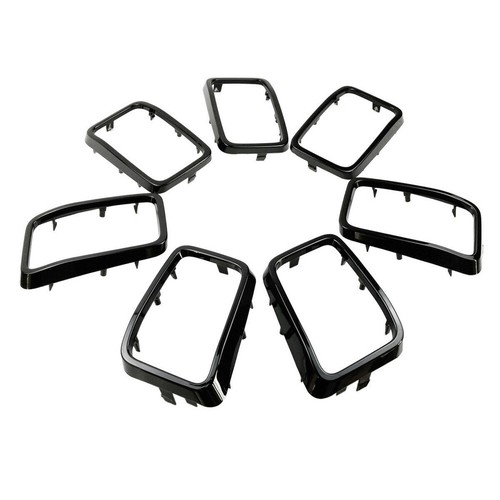 For 2017-2021 Jeep Grand Cherokee WK2 Black Front Grille Insert Ring Accessories - Picture 9 of 12