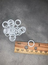 36 WHITE Metal bra strap adjuster o ring rings 1/2" 3/8" inner diameter