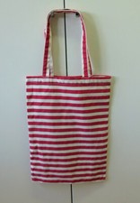 Stylish Red and white striped Medium Tote Bag 