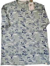 Free Planet Tropical T-Shirt Mens Large Island Boats Graphic Eco-Friendly Casual