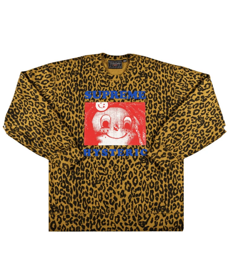 SUPREME X HYSTERIC GLAMOUR CREWNECK « LÉOPARD » (taille M) SS21