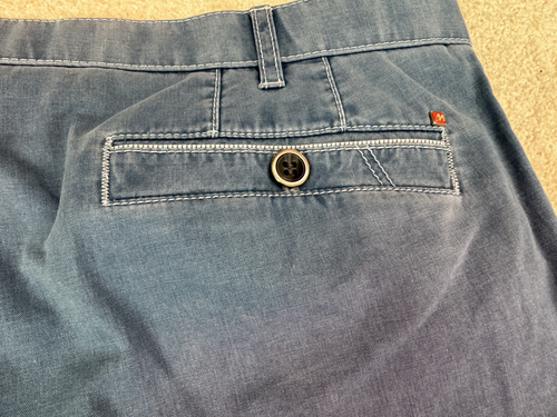 BNWT MEYER 'NEW YORK' STRETCH BLUE COMFORT TROUSERS SIZE 48/30 RRP £75 - Picture 11 of 14